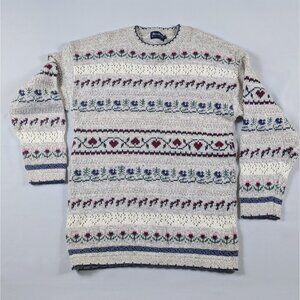 Vintage Weekend Edition Fair-Isle Sweater Women's Small